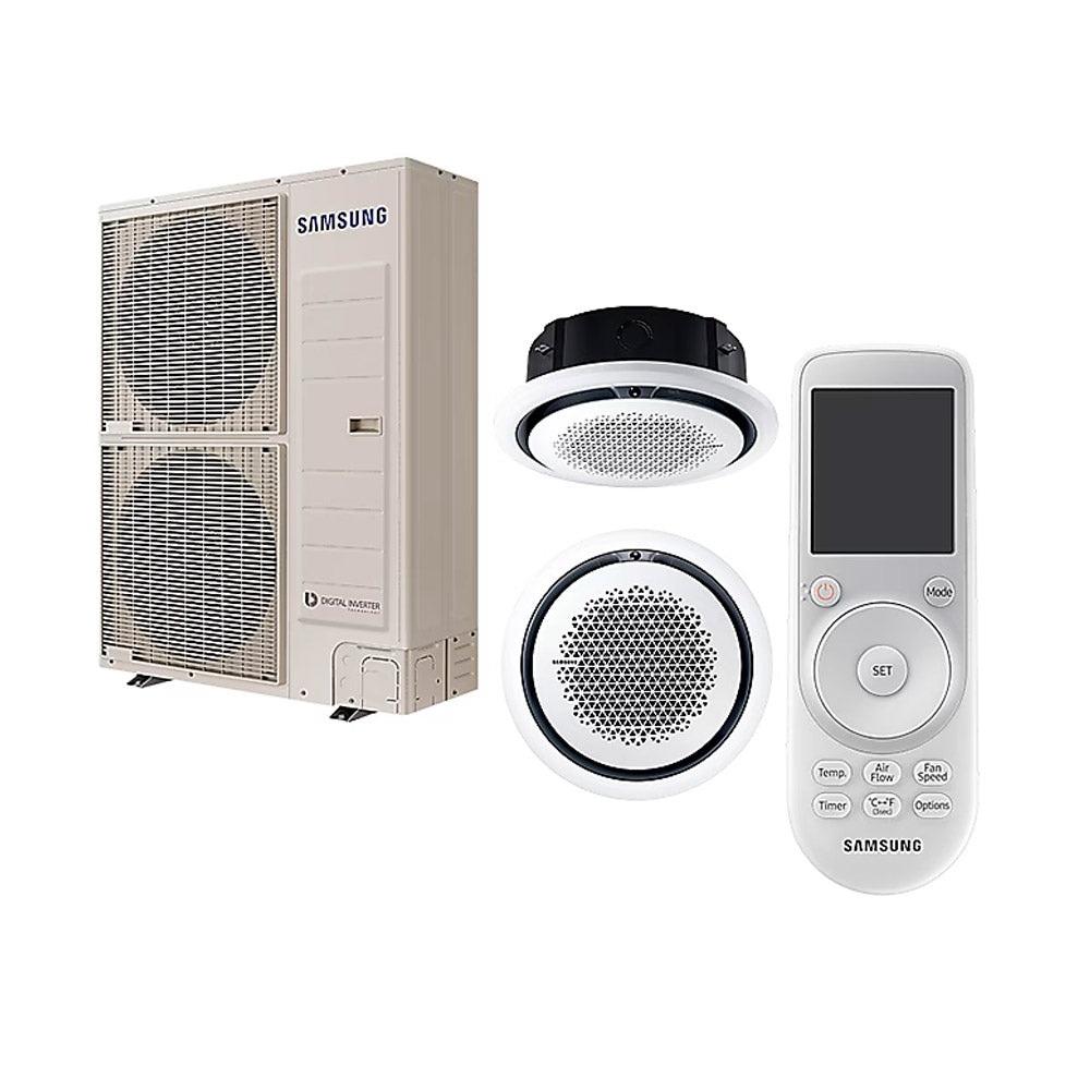 AC Comercial CAC, Cassette 4 Vias, Blanco, WindFree, HP, 14 kW AC140MX